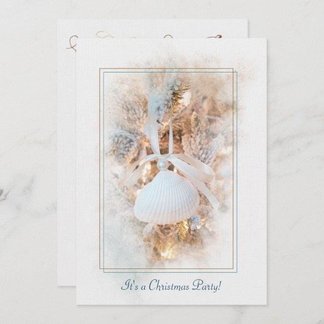 Julkusten temaparty inbjudan (Fram/baksida)