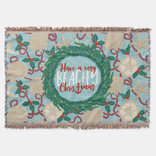 Julkustens tropiska havs-Snäcka Utandning - Röd Filt (Framsidan)