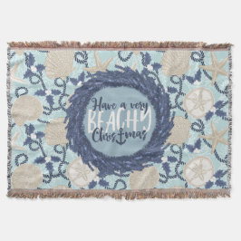 Julkustens tropiska havsutandning - blått Snäcka Filt