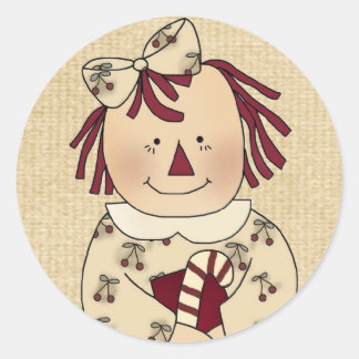 Julkuvert: Simple Joys Annie Runt Klistermärke