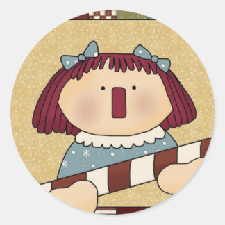 Julkuvert: Simple Joys Annie Runt Klistermärke