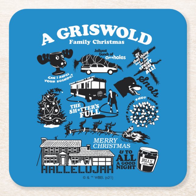 Julkvaceringsikoner och -offerter underlägg papper kvadrat (Framsidan)