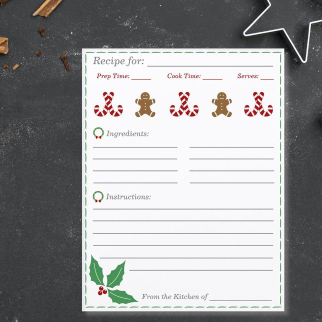 Julkvitto (Christmas Recipe Card)