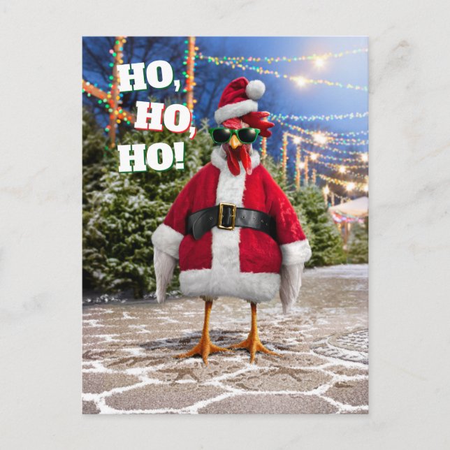 Julkyckling Inbjudan Vykort (Framsida)