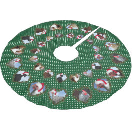 Julkycklingar i hjärtstillestånd julgransmatta borstad polyester