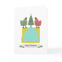 Julkycklingar med träd inuti mönster/konst