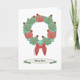 Julkycklingar på andedräkten/insidan av mönster.v2 helgkort