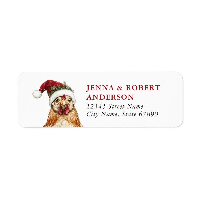 Julkycklingar Returetiketter Returadress Etikett (Framsidan)