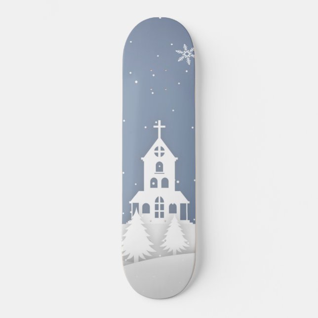 Julkyrkan Landskap Mini Skateboard Bräda 18,5 Cm (Framsida)