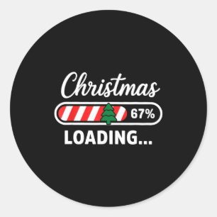 JulLaddar 67% Roligt 6 7 Meme Jul Gen Alph Runt Klistermärke