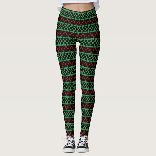 Jullagarna - Anpassadets bakgrund Färg Leggings (Framsida)