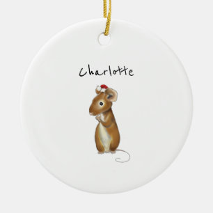 Jullager för Cute Mouse-Personligen Julgransprydnad Keramik