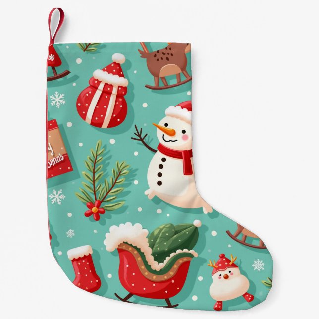 Jullager med en ny känsla liten julstrumpa (Framsidan)