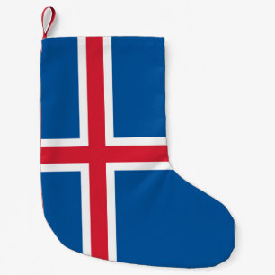 Jullager med Flagga av Islandet Liten Julstrumpa