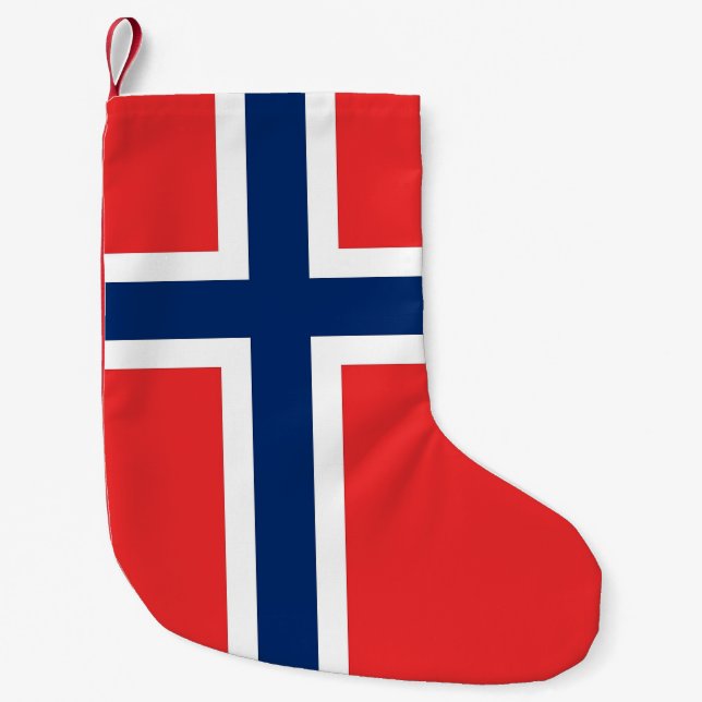 Jullager med Flagga av Norge Liten Julstrumpa (Framsidan)