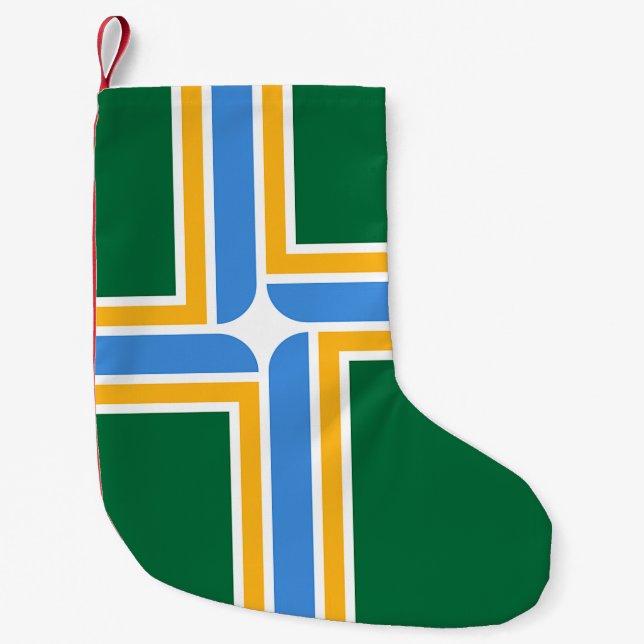 Jullager med Flagga av Portland Liten Julstrumpa (Framsidan)