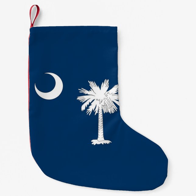 Jullager med Flagga av South Carolina Liten Julstrumpa (Framsidan)