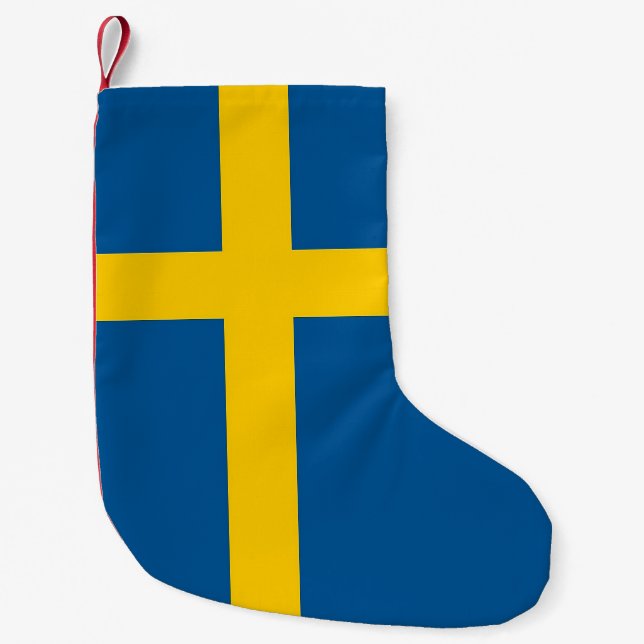 Jullager med Flagga av Sverige Liten Julstrumpa (Framsidan)