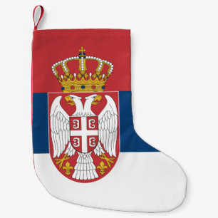 Jullager med Flagga från Serbien Liten Julstrumpa