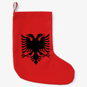 Jullager med Flagga i Albanien Liten Julstrumpa