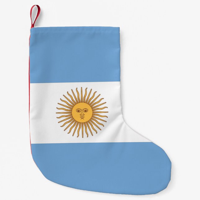 Jullager med Flagga i Argentina Liten Julstrumpa (Framsidan)