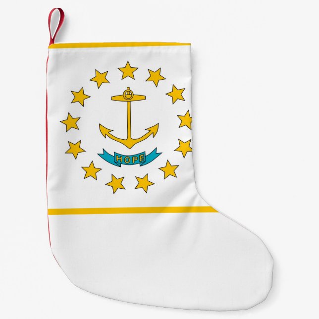 Jullager med Flagga i Rhode island Liten Julstrumpa (Framsidan)