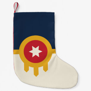 Jullager med Flagga i Tulsa City Liten Julstrumpa