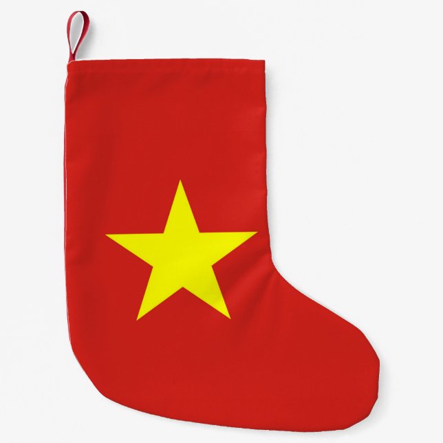 Jullager med Flagga i Vietnam Liten Julstrumpa (Framsidan)
