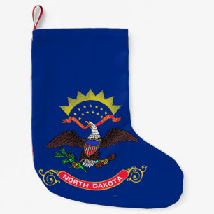 Jullager med Flagga North Dakota Liten Julstrumpa