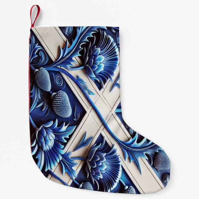 Jullager med skotska naglar liten julstrumpa (Framsidan)