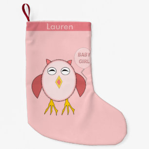 Jullager vid Rosa Flicka Uggla Anpassningsbar Liten Julstrumpa