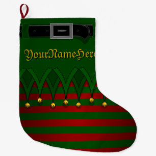 Jullagren Jul Elf Stockings Stor Julstrumpa