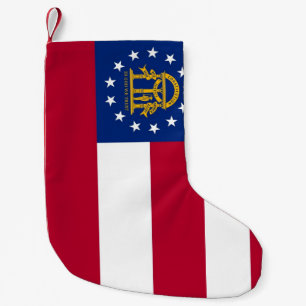 Jullagren med Flagga i Georgien, USA Liten Julstrumpa