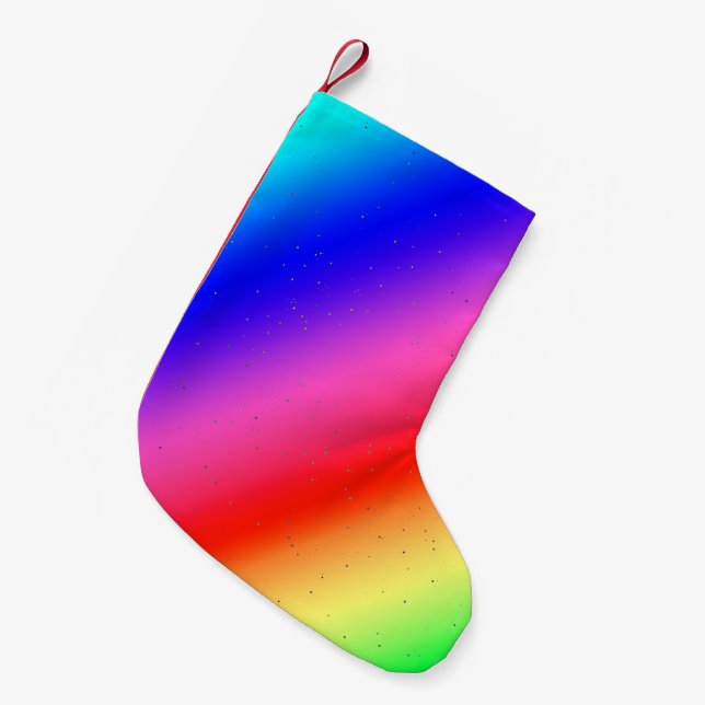 Jullagret Bright Rainbow Färg Liten Julstrumpa (Framsidan (Hängande))