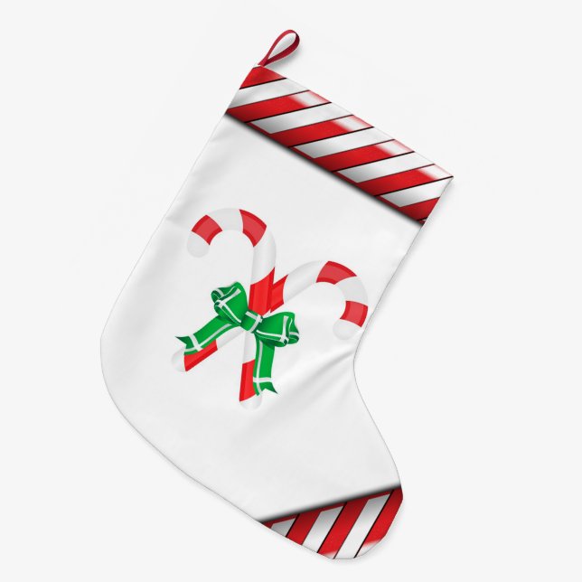 Jullagret/Candy cane Stor Julstrumpa (Framsidan (Hängande))