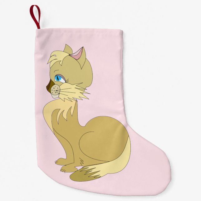 Jullagret Cute Cat Liten Julstrumpa (Framsidan)