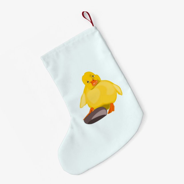 Jullagret Cute Gult Anka Liten Julstrumpa (Baksidan (Hängande))