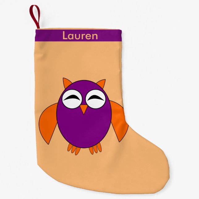 Jullagret Cute Halloween Uggla Liten Julstrumpa (Framsidan)