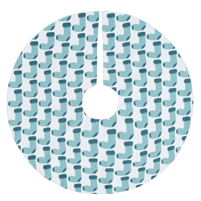 Jullagret Helgdag Julgransmatta Borstad Polyester (Framsidan)