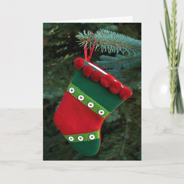 Jullagret i Gräs Träd Helgkort (Framsida)