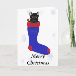 Jullagret Kat Snöflingor Greeting Cards Helgkort