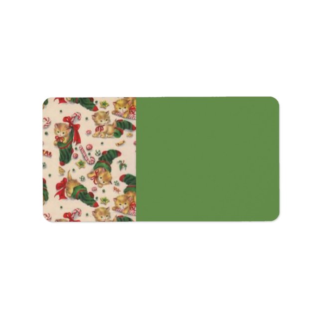 Jullagret Kattunge Adressetiketter (Framsidan)