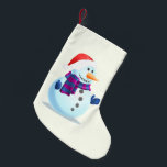 Jullagret lycklig Snögubbe Liten Julstrumpa<br><div class="desc">LYCKLIG SNÖGUBBE - GOD JUL</div>