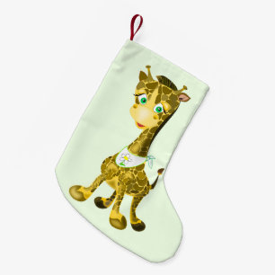 Jullagret med Baby Giraffe Liten Julstrumpa