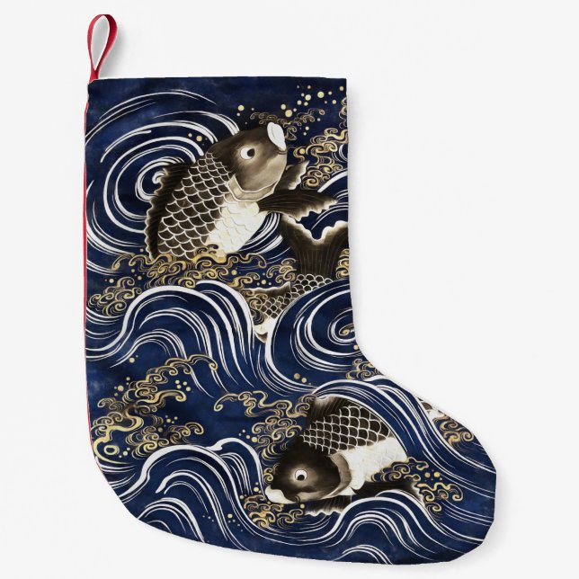 Jullagret på japanska karps liten julstrumpa (Framsidan)