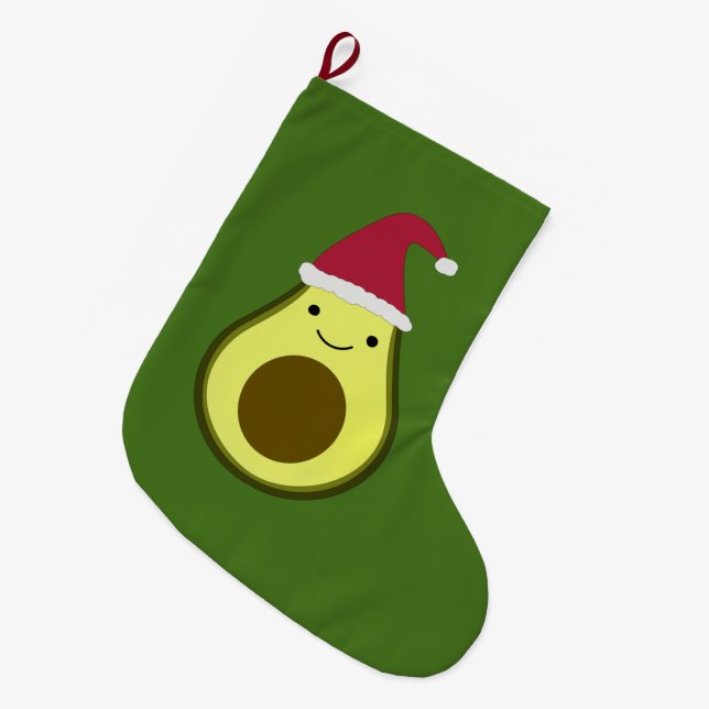 Jullagret Santa Avocado Stor Julstrumpa (Framsidan (Hängande))