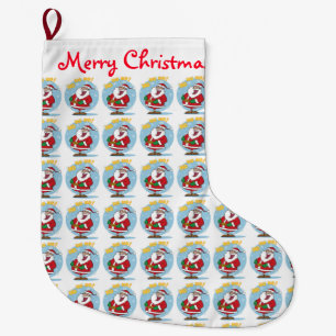 Jullagret/Santa Ho Ho Ho God jul Stor Julstrumpa