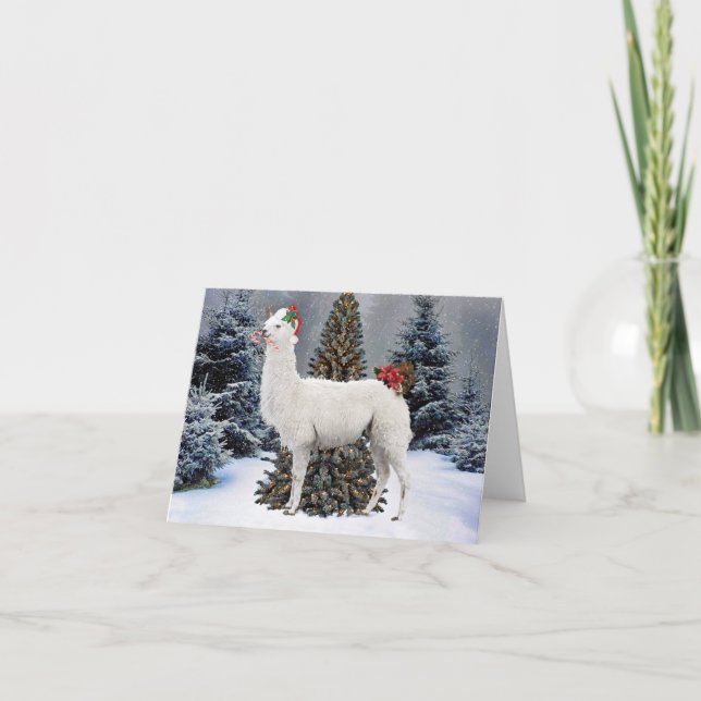 "Jullama"-anteckningskort Anteckningskort (Framsida)