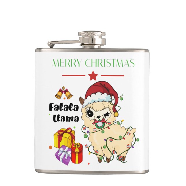 JulLama Kolsyreflaska Fickplunta (Framsidan)