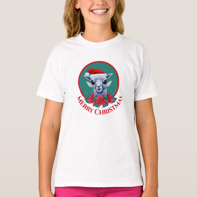 Jullama och andedräkt med T-Shir T Shirt (Framsida)